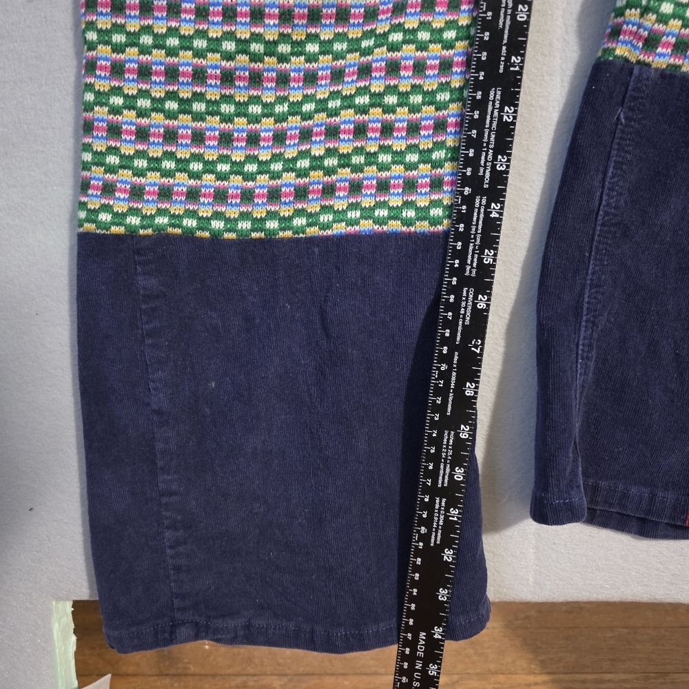 Modcloth Womens Rainbow With Me Corduroy Denim Overalls Size 8 - Picture 5 of 10
